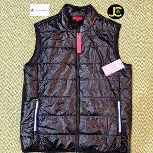 Redvanly Mens Winslow Puffer Vest Tuxedo Black  NWT Large